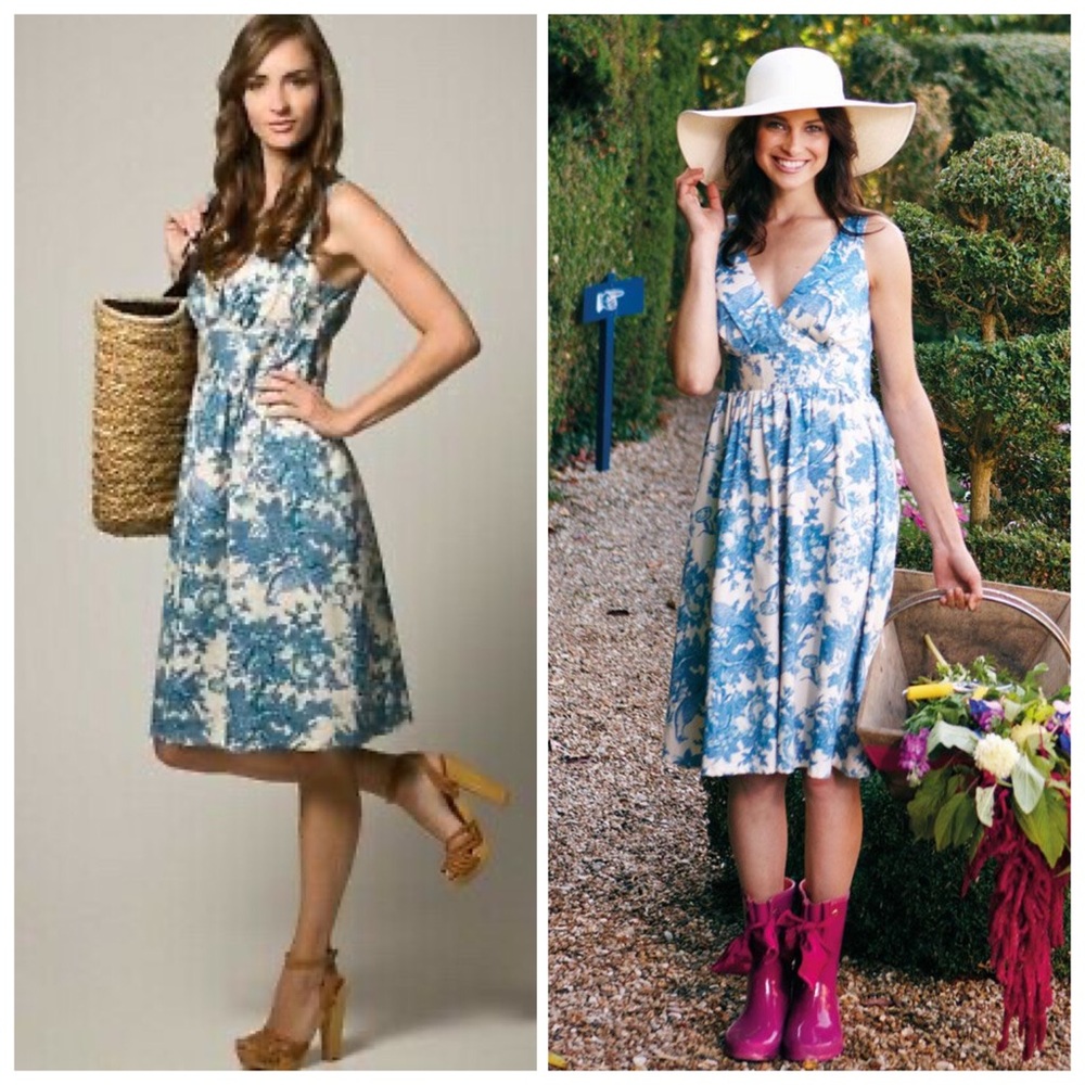 Joules Calantha Blue Floral Dress Size 10